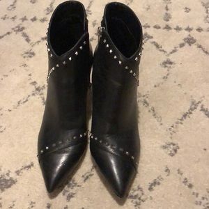 Marc fisher studded pointed toe ankle boots